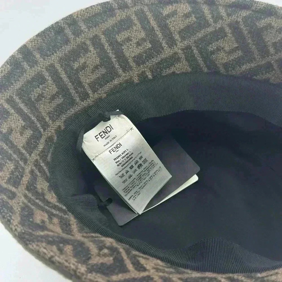 BNWT FENDI HAT FF Logo Wool Bucket Hat Large - Picture 7 of 12